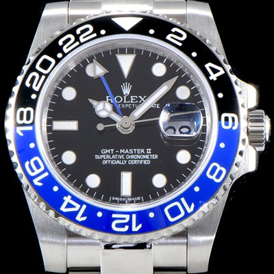 레플리카 [로렉스] 남성용 지엠티 마스터II 116710BLNR 듀얼 타임 블랙/블루 투톤 24시간 회전 베젤 블랙 다이얼 5선 쥬빌리 브레이슬릿 오토매틱 무브먼트 ROL0010  