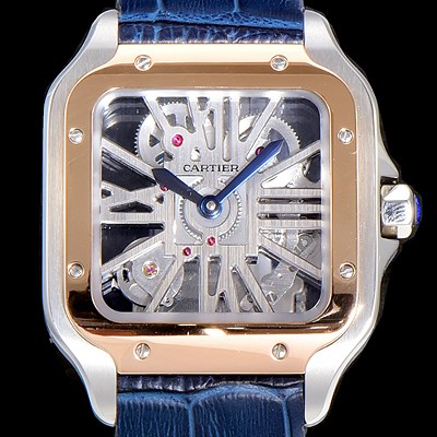 레플리카 [까르띠에]남성용  산토스 더 까르띠에 수동/기계식 라지39.8미리 18k 로즈골드  스켈레톤 다이얼 CAR37394  