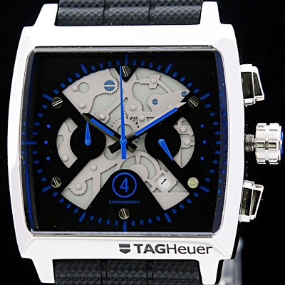 레플리카 [태그호이어] 남성용 모나코 스위스 쿼츠 블랙 다이얼 44mm TAG4214  