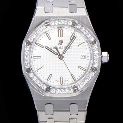 레플리카 [오데마피게] 여성용 로얄오크 점보 엑스트라씬 오토매틱 34미리 블루다이얼 AUD87426  