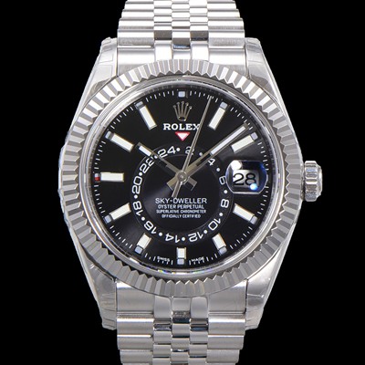 레플리카 [로렉스] 남성용 스카이-더웰러 오이스터 오토매틱 Cal.9001 타입 42mm 메탈줄 블랙다이얼 rol5919  