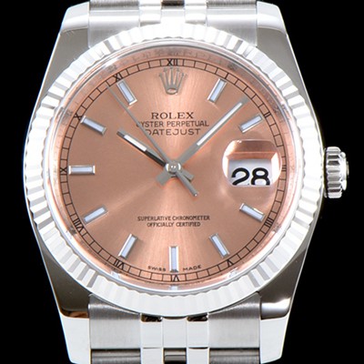 레플리카 [로렉스] 남성용 데이져스트 116234 업그레이드 VIP 타입!! 심플한 디자인 인기베스트 핑크 다이얼 스틱 야광 인덱스 스틸 브레이슬릿 ROL0300  