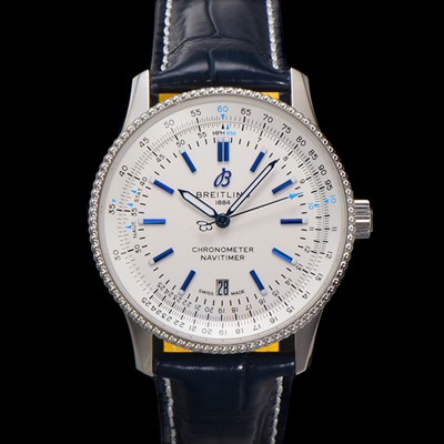 레플리카 [브라이틀링] 남성용 네비타이머 A173263A1G1P1 크로노그래프 오토매틱 2824 타입 41mm 가죽줄 화이트 다이얼 bre6041  