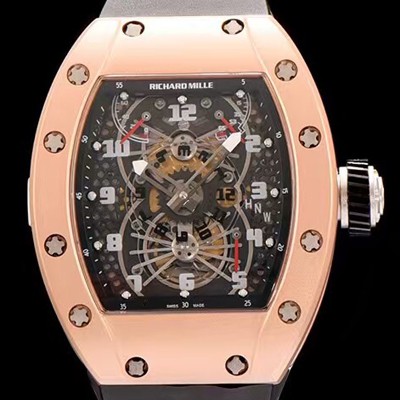 레플리카 [리차드밀레] 남성용 RM022 스켈레톤 다이얼 블랙 러버 스트랩 오토매틱 무브먼트 RIC0402  