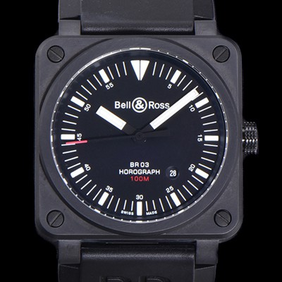 레플리카 [벨엔로즈] 남성용 BR03-92 다이버 세라믹 오토매틱 9015 타입 42mm 우레탄줄 블랙 다이얼 bel80302  
