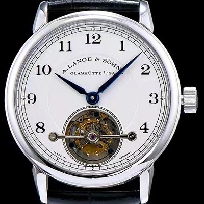 레플리카 [아랑게운트죄네] 남성용 Handwerkskunst 화이트 다이얼 투어빌론 무브먼트 LAN4240  