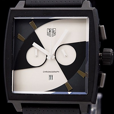 레플리카 [태그호이어] 남성용 모나코 스위스 쿼츠 화이트 다이얼 44mm TAG4221  