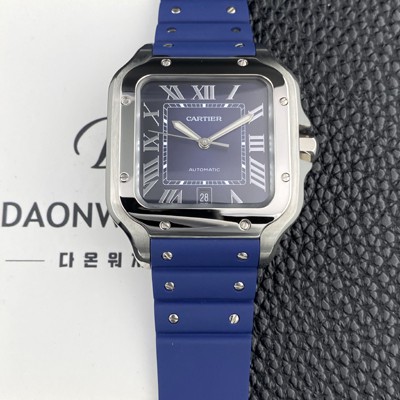 레플리카 [까르띠에] 남성용 산토스 드 까르띠에 워치 WSSA0071 라지 39.8mm 오토매틱 9015 무브먼트 블루 다이얼 car69398  