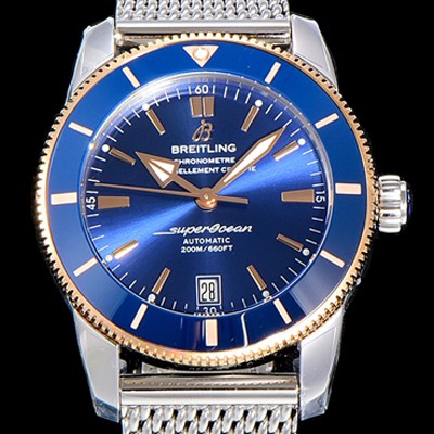 레플리카 [브라이틀링] 남성용 슈퍼오션 해리티지II 오토매틱 A2824-2 타입 42미리 매탈줄 블루다이얼 BRE75464  