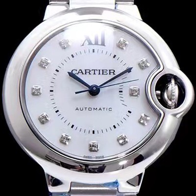 레플리카 [까르띠에] 남성용 발롱블루 드 까르띠에 WE902074 최상급 쥬얼 다이아몬드 인덱스 화이트 다이얼 브레이슬릿 오토매틱 무브먼트 CAR0013  