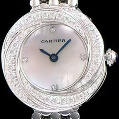 레플리카 [까르띠에] 여성용 하이 주얼리 워치 쉘 다이얼 다이아몬드 주얼리 세팅 쿼츠 무브먼트 CAR0104  