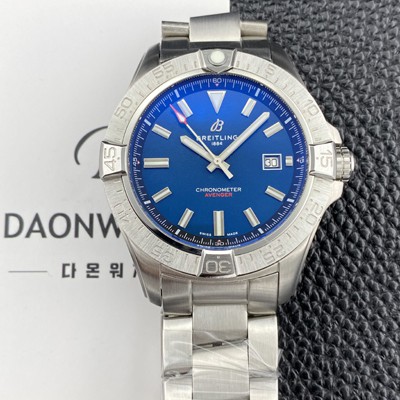 레플리카 [브라이틀링] 남성용 어벤져 44mm 메탈줄 오토매틱 2836-2 타입 블루 다이얼 bre6068  