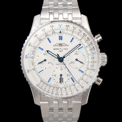 레플리카 [브라이틀링] 남성용 네비타이머 AB0139A71G1A1 크로노그래프 ETA7750-2 타입 오토매틱 43mm 메탈줄 화이트 다이얼 bre6002  