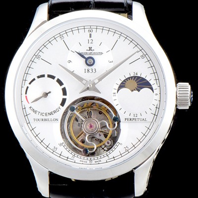 레플리카 [예거르쿨트르] 남성용 마스터 그랑 트래디션 5043480 1833퍼페추얼 화이트 다이얼 아시안 투어빌론 탑재 무브먼트 JAG0410  