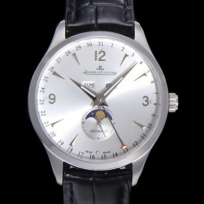 레플리카 [예거르꿀뜨르] 남성용 마스터 캘린더 문페이즈  오토매틱 866 39mm 가죽줄 실버다이얼 jag5125  