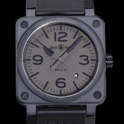 레플리카 [벨엔로즈] 남성용 BR03-92 다이버 세라믹 오토매틱 9015 타입 42mm 우레탄줄 블랙 다이얼 bel80299  