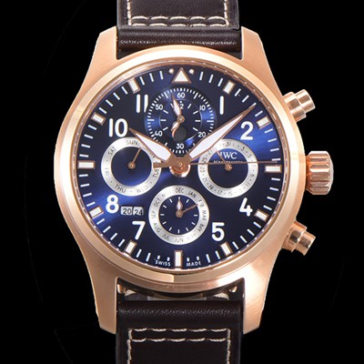 레플리카 [아이더블유씨] 남성용 파일럿 41mm 오토매틱 89630 타입 18K 로조골드 가죽줄 블루다이얼 iwc1532  