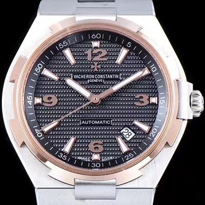 레플리카 [바쉐론콘스탄틴] 남성용 오버시즈 데이트 47040/000w-9500 최신 업그레이드 버전! 블랙 텍스쳐 다이얼 오토매틱 무브먼트 VAC0205  