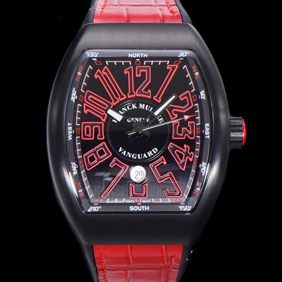 레플리카 [프랭크뮬러] 남성용 V 45 SC DT 뱅가드 2824 므브먼트 오토매틱 44미리 PVD코팅 케이스 러버밴드 블랙다이얼 FRA75504  