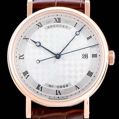 레플리카 [브레게] 남성용 인기제품 클래식 5177BR/12/9V6 38mm 오토매틱 신제품!! 18K 로즈골드 실버 길로쉐 패턴 다이얼 오토매틱 무브먼트 BRG0410  