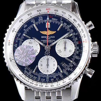 레플리카 [브라이틀링] 남성용 네이비타이머 크로노그래프 블루 다이얼 오토매틱 무브먼트 BRE0213  