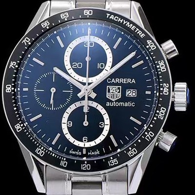 레플리카 [태그호이어] 남성용 그렌드 까레라 크로노그래프 칼리버 17 블랙 다이얼 ETA-7750 오토매틱 무브먼트 TAG0210  