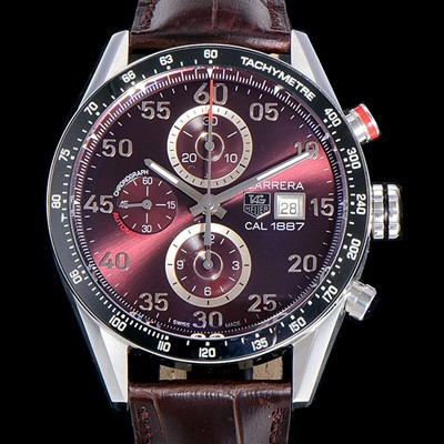 레플리카 [태그호이어] 남성용 까레라1887 베스트 최신버전 업그레이드형 V6사 CAR2A10.FC6235 크로노그래프 브라운 다이얼 오토매틱 무브먼트 TAG73969  