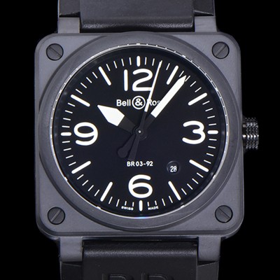 레플리카 [벨엔로즈] 남성용 BR03-92 다이버 세라믹 오토매틱 9015 타입 42mm 우레탄줄 블랙 다이얼 bel80301  