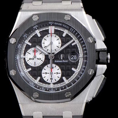 레플리카 [오데마피게] 남성용 로얄오크 오프쇼어 26400IO.OO.A004CA.01 리얼세라믹 블랙 와플 다이얼 그레이 러버 스트랩 오토매틱 무브먼트 AUD0205  