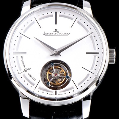 레플리카 [예거르쿨트르] 남성용 마스터 울트라 씬 1313520 미닛 리피터 플라잉 투르비옹 화이트 다이얼 아시안 투어빌론 탑재 무브먼트 JAG0412  