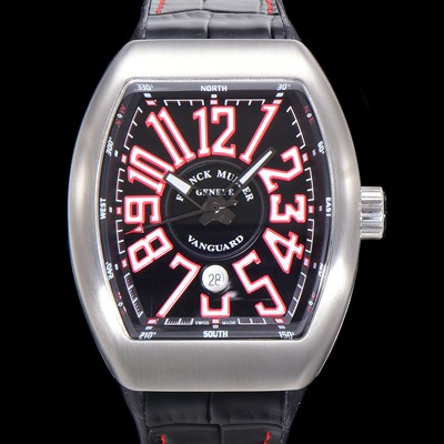 레플리카 [프랭크뮬러] 남성용 뱅가드 2824 므브먼트 오토매틱 44미리 러버밴드 블랙다이얼 FRA75477  