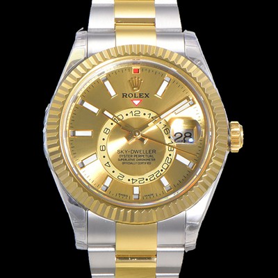 레플리카  [로렉스] 남성용 스카이더웰러 오이스터 퍼페츄얼 오토매틱 Cal.9001타입 42미리 18K 옐루골드 투톤콤비매탈줄 골드다이얼 rol5291  