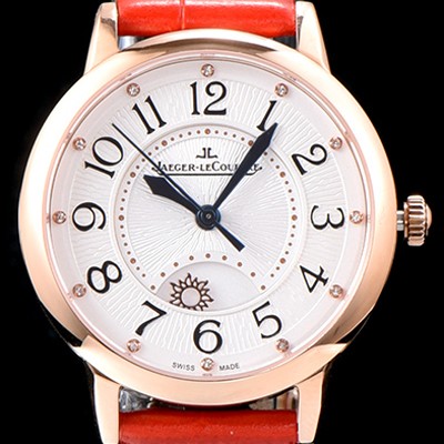 레플리카 [예거르꿀르뜨] 남성용 랑데부 나잇&데이 3462490 레이디 워치 18K 로즈골드 문페이즈 화이트 텍스쳐드 다이얼 오토매틱 무브먼트 JAG0420  