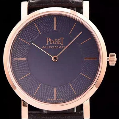 레플리카 [피아제] 남성용 피아제 G0A35132 알티플래노 울트라-씬 빈티지 모델 18k로즈골드 블루 & 텍스쳐 다이얼 스위스 ETA 2824-A2오토매틱 무브먼트 PIA4205  