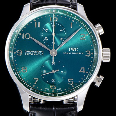 레플리카 [아이더블유씨]남성용 포르투기즈 IW371615 그린 크로노그래프 스틸 41미리 그린다이얼 IWC85646  