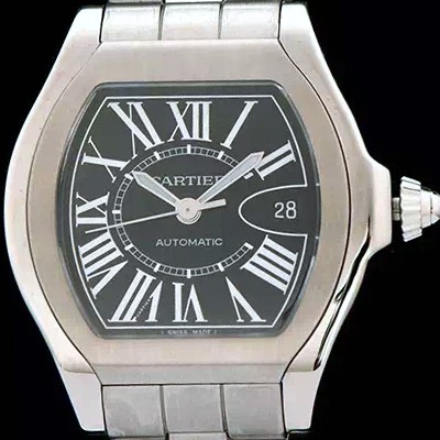 레플리카 [까르띠에] 남성용 로드스터 스위스 2824 무브먼트 블랙 다이얼 CAR0304  