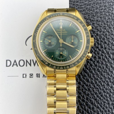 레플리카 [오메가] 남성용 스피드마스터 프로페셔널 310.60.42.50.10.001 문워치 42mm 18K 옐우골드 수동형 Cal.3861타입 그린 다이얼 omg0266  