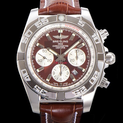 레플리카 [브라이틀링] 남성용 윈드라이더 크로노맷 오토매틱 ETA-7750 기계식 44mm 가죽줄 브라운다이얼 bre3521  