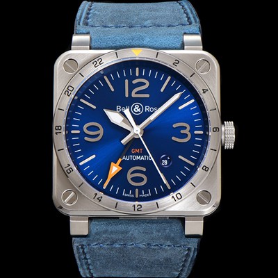 레플리카 [벨엔로즈] 남성용 인스트루먼트03 BR0393-BLU-STSCA 오토매틱 2836타입 42mm 우레탄줄 블루 다이얼 bel4117  