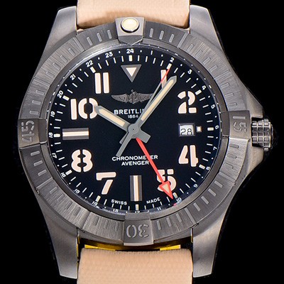 레플리카 [브라이틀링]남성용  어벤져 나이트미션 GMT 45미리 PVD코팅 오토매틱 블랙다이얼 BRE14973  