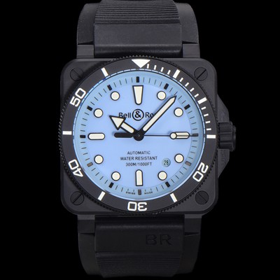 레플리카 [벨엔로즈] 남성용 인스트루먼트03 BR03A-D-LM-CESRB 오토매틱 2892타입 42mm 세라믹 우레탄줄 블루 다이얼 bel4108  