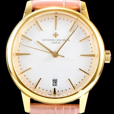 레플리카 [바쉐론콘스탄틴] 남성용 패트리모니 85180/000J-9231 셀프 와인딩 드레스 워치!! 18K 옐로우골드 케이스 화이트 다이얼 오토매틱 무브먼트 VAC0214  