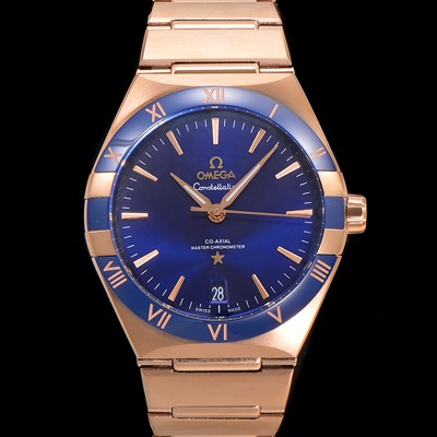 레플리카 [오메가] 남성용 1:1수제공정! 131.63.41.21.03.001 무브UP 컨스틸레이션 코-엑시얼 마스터 오토매틱 Cal.8900타입 41mm 18K 로즈골드 메탈줄 블루 다이얼 omg20186  