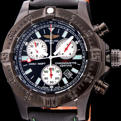 레플리카 [브라이틀링] 남성용 원드라이더 44mm 크로노그라프 쿼츠 블랙다이얼 BRE0442  