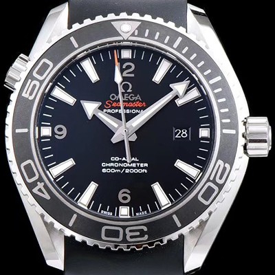 레플리카 [오메가] 남성용 신형 다이버 세라믹 배젤 업그레이드!! 시마스터 플래닛 오션 600M 232.32.44.22.01.001 코-액시얼 45.5MM 마스터 크로노미터 블랙 다이얼 오토매틱 무브먼트 OMG05115  