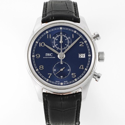 레플리카 [아이더블유씨] 남성용 포루투기즈 IW390302 크로노그래프 42mm 오토매틱 무브먼트 블루 다이얼 iwc4099  