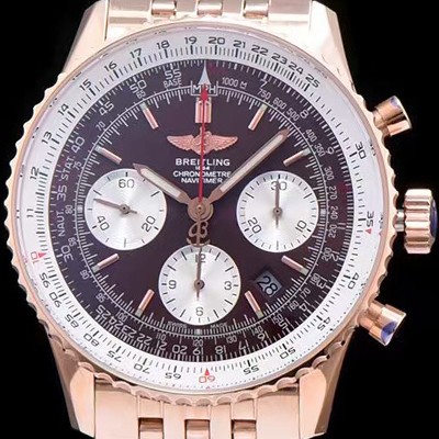 레플리카 [브라이틀링] 남성용 네비타이머 크로노그래프 브라운 다이얼 오토매틱 무브먼트 BRE0410  