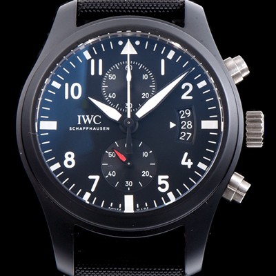 레플리카 [아이더블유씨] 남성용 에디션 탑건 IW388007 세라믹 V6F 블랙 다이얼 오토매틱 무브먼트 IWC0203  