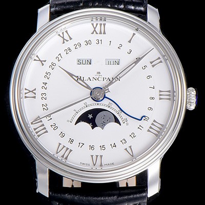 레플리카 [블랑팡]남성용  빌레레 퀀텀루나 문제이즈 40미리 오토매틱 화이트다이얼 BLA13889  