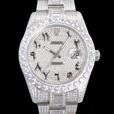 레플리카 [로렉스] 남성용 수제공정형 다이아 튜닝 데이져스트 오토매틱 ETA 2824-2 41mm 보석다이얼 rol02344  